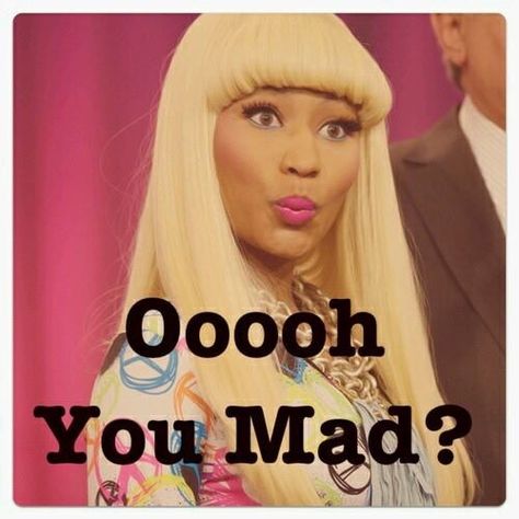 Mood Pics Mad, Mad Meme, Funny Celebrity Memes, Nicki Baby, Photo Memes, U Mad, Hair Quotes, Funny Photo, Dark Memes