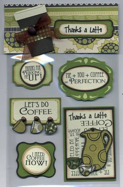 coffee themed card candy by cr8zyscrapper - Splitcoaststampers Handmade Embellishments, Coffee Stamps, Embellishment Ideas, Paper Embellishments, Card Candy, Embellishment Diy, Card Embellishments, Coffee Cards, Coffee Theme