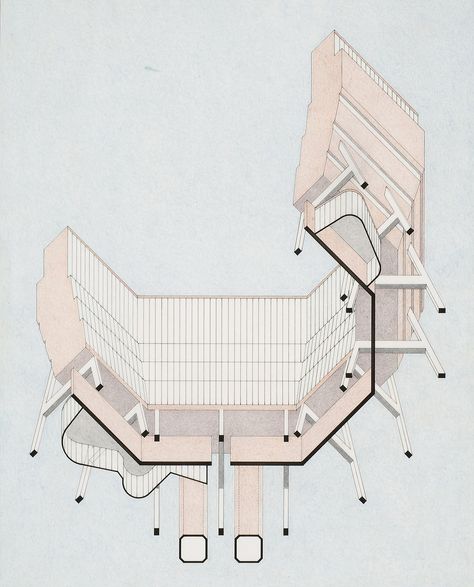 The Architecture Foundation Masterclass James Stirling, Collage Architecture, Architecture Foundation, Stirling, Office Building, Architecture Drawing, Master Class, Modern Architecture, Drawing Inspiration