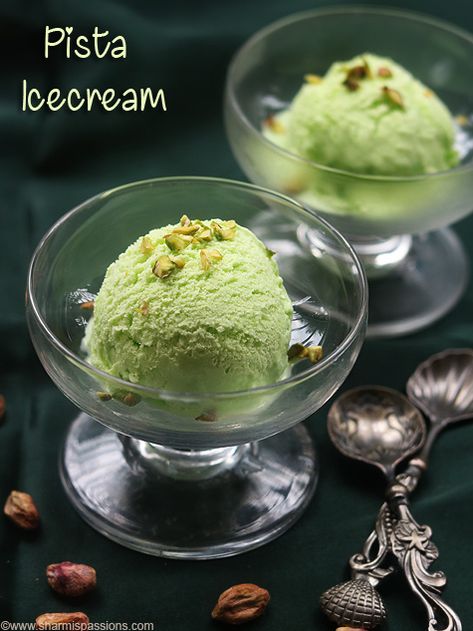 Pista icecream recipe Pista Ice Cream, Ice Cream Snap, Pistachio Ice Cream, Ice Cream At Home, Egg Beaters, Fresh Cream, Recipe Notes, Summer Treats, 2 Ingredients