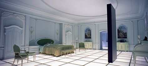 2001: A Space Odyssey - Dave Bowman and the Monolith White Wicker Furniture, Arthur C Clarke, A Space Odyssey, 2001 A Space Odyssey, Leyte, Space Odyssey, Set Designs, New York Apartment, Production Design