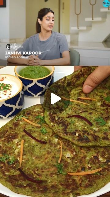 Holy Bites on Instagram: "Janhvi Kapoor's Favourite Healthy & Tasty Food। Soft Soft Moong Dal Chilla Recipe #viral #instafood  #celebrityfood #trending #breakfast #reels #easy" Healthy Chilla Recipe, Moong Chilla Recipe, Chilla Recipe Easy, Heena Parmar, Dal Chilla Recipe, Moong Recipe, Vegetarian Breakfast Recipes Indian, Hebbars Kitchen Recipes, Healthy Tasty Food