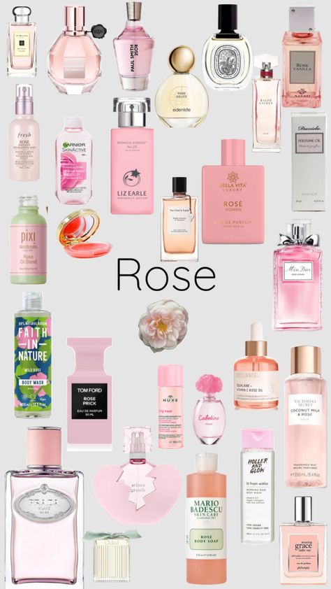 Rose Perfume Aesthetic, Scent Aesthetic, Perfume Aesthetic, Fresh Perfume, Rose Scent, Rose Perfume, Rose Scented Products, Body Care Routine, Rose Oil