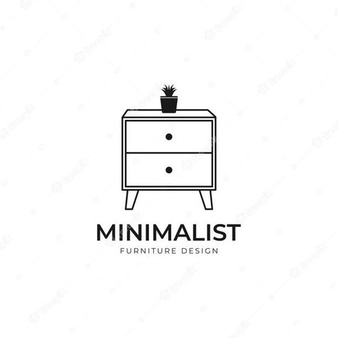 Furniture Icon, Printing Company Logo, Minimalist Furniture Design, Kitchen Logo, Furniture Logo, Restaurant Logo Design, Logotype Design, Vintage Logo Design, Company Logo Design