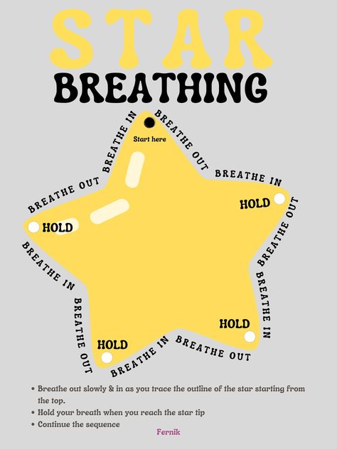 Star Breathing, Square Breathing, Star Outline, Res Life, Self Healing Quotes, Mindfulness Exercises, Teaching Inspiration, Mental Health Resources, Breath In Breath Out