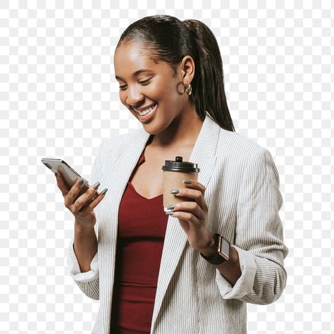 Phone Transparent Png, African American Women Fashion, Instant Photo Camera, Headshots Women, Photoshop Design Ideas, Happy Woman, Women Talk, Social Media Design Graphics, African American Women