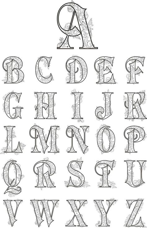 Letter Fonts Drawing, Easy Old English Font, Flowery Fonts Alphabet, News Paper Letters Cut Outs, Lettering Fonts Design Alphabet, Fonts For Art, Fancy Block Letters Font Alphabet, Pretty Writing Fonts Alphabet, Fronts Letters Ideas Filigree Lettering Alphabet, Cool Block Letter Fonts, Decorative Fonts Alphabet, Cligerphy Letters Alphabet, Old Fonts Alphabet, A-z Fonts, Lettering Fonts Design Alphabet, Graffiti Alphabet Styles Street Art, Font Letters Design