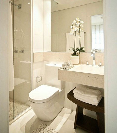 Withe bathroom Design Interior Baie, Bilik Air, Bad Inspiration, Tiny House Bathroom, Decor Baie, Small Bath, Half Bathroom, Bathroom Spa, Tiny Bathroom