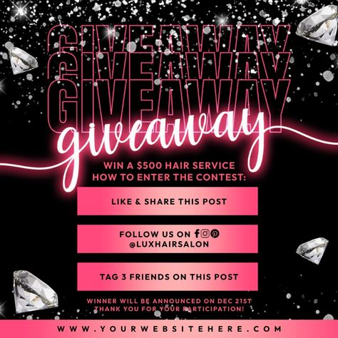 Giveaway Flyer Ideas, Lash Giveaway Post, Hair Giveaway Flyer, Makeup Giveaway Ideas, Giveaway Flyer Design Ideas, Beauty Giveaway Ideas, Facebook Giveaway Post Ideas, Social Media Giveaway Ideas, Nail Giveaway Post Ideas