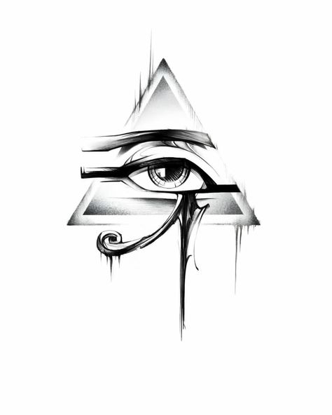 Iluminati Tattoo Designs Ideas, Eye Of Horus Tattoo Design Ideas, Pyramid Eye Tattoo Design, Iluminati Eye Tattoo, Human Eye Tattoo, Moon And Eye Tattoo, Egypt Eye Tattoo, Egyptian Pyramid Tattoo, Eye Tattoo Drawing