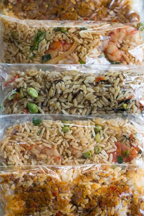 Freezer Rice Recipes, Asian Freezer Meals Make Ahead, Freeze Rice, Rice Freezer Meals, Freezer Rice, Frozen Fried Rice, Frozen Rice, Freeze Cooked Rice, How To Freeze Rice