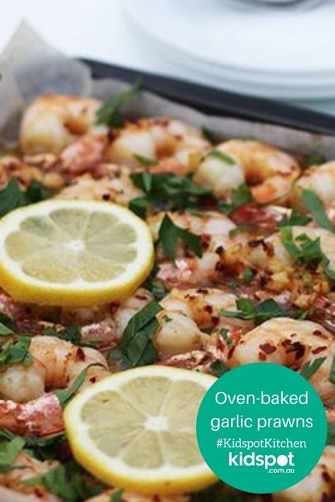 Baked Prawns Recipe, Baked Prawns, Chilli Garlic Prawns, How To Cook Prawns, Chilli Prawns, Gluten Free Chilli, Garlic Prawns, Kids Cooking Recipes, Prawn Recipes