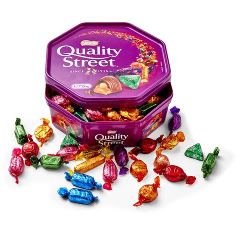 Quality Street Chocolates, Quality Streets Chocolates, Chocolate Candy Brands, Pink Wallpaper Laptop, Chocolate Pictures, Chocolate Crunch, Cute Furniture, Chocolate Nuts, Quality Street