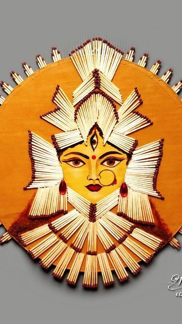 We've got some Durga Puja crafts that are perfect for the upcoming Puja/Dussehra festival! Get ready to create some gorgeous projects at home! Durga Puja Craft Ideas For Kids, Matchstick Art On Paper, Durga Puja Craft, Gods Drawing, Matchstick Art, Match Stick Art, Matchstick Craft, Chess Art, Piece Tattoo