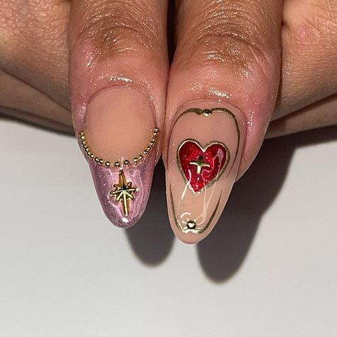 City Nails, Heart Nail Art, Really Cute Nails, Soft Nails, Nails Desing, Minimalist Nails, Heart Nails, Funky Nails, Dream Nails