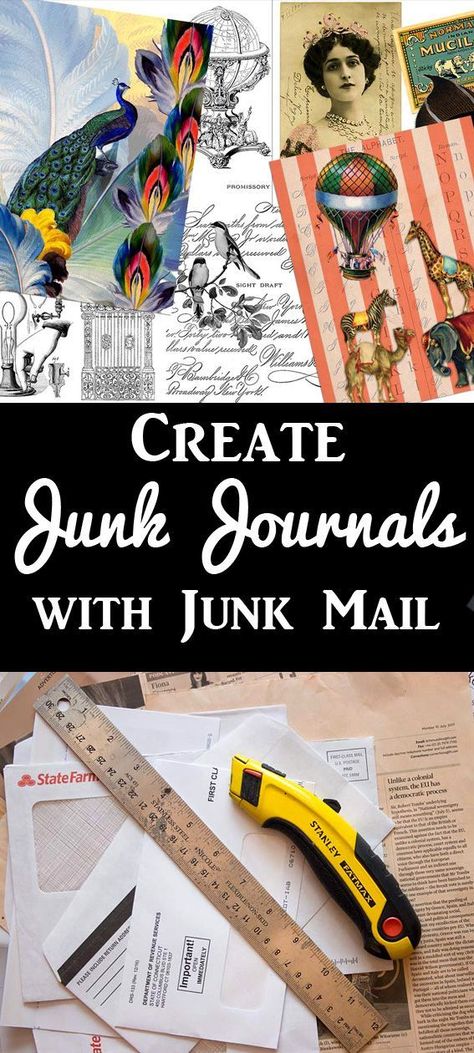 Repurpose Junk Mail for Junk Journals! Fun craft technique with Heather Tracy for The Graphics Fairy. Diy Wainscoting, Diy Blanket Ladder, The Graphics Fairy, Wood Wall Art Diy, Green Craft, Martha Stewart Crafts, Junk Mail, Graphics Fairy, Diy Coffee