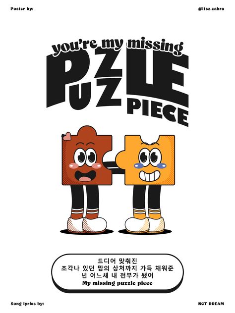 PUZZLE PIECE NCT DREAM CHARACTER ILLUSTRATION POSTER RETRO ILLUSTRATION ADOBE ILLUSTRATOR RED ORANGE PUZZLE Y2K KPOP Puzzle Character, T Shirt Label, Shirt Label, Classic Cartoon Characters, Puzzle Piece, Edit Ideas, Missing Piece, Classic Cartoons, Keith Haring