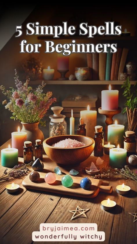 Explore the power of simple, beginner-friendly spells designed to help you connect with your personal magic. This article guides you through five easy rituals—Purification, Healing, Protection, Clarity, and Abundance—each using basic tools like candles, crystals, and sea salt. Whether you're looking to cleanse your space, invite love and healing, shield yourself from negativity, gain insight, or attract prosperity, these spells offer a straightforward approach to manifesting your intentions. Simple Spells For Beginners, Clarity Spell, Purification Ritual, Cleansing Spell, Simple Spells, Cleanse Your Space, Mushroom Core, Candles Crystals, Manifestation Spells