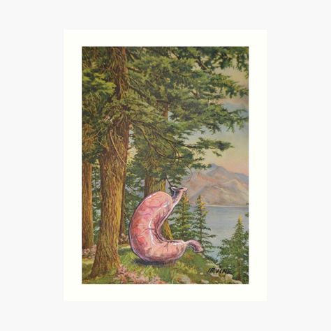 "Stomach Admiring Nature's Beauty" Art Print by GnarledBranch | Redbubble Weird And Wonderful, Beauty Art, Colour Images, Nature Beauty, Cotton Paper, Mother Nature, Print Design, Vibrant Colors, Wonder