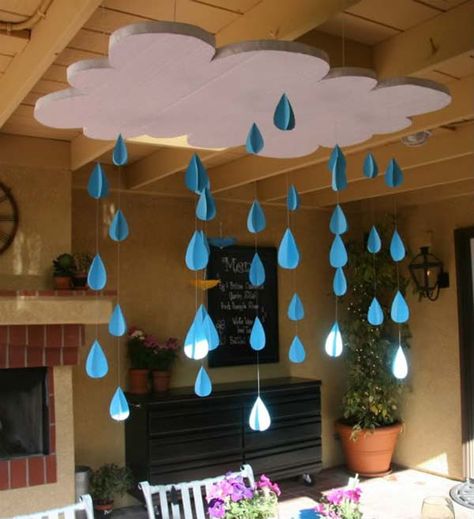 24 Beautiful Ceiling Decorations For a Splendid Decor Classroom Ceiling, Bored Teachers, Weather Theme, Water Cycle, Class Decoration, Classroom Design, Classroom Displays, Preschool Classroom, Science Classroom