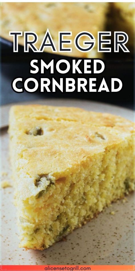 If you’re looking to dial up your next chili night or a backyard BBQ, then you’re bound to adore this Traeger smoked cornbread. This recipe is a delicious way to change up traditional cornbread, as the pellet grill offers a pleasant smokiness while the cheese gives the dish a remarkable depth of flavor. When you throw in a moist, bouncy center and a crispy, golden crust, it’s easy to see why this Southern delight has become one of my all-time favorite recipes. Smoked Cornbread, Savory Cornbread, Bbq Dishes, Veggie Skewers, Traeger Recipes, Smoked Beef, Crumbled Bacon, Pellet Grill, Backyard Bbq