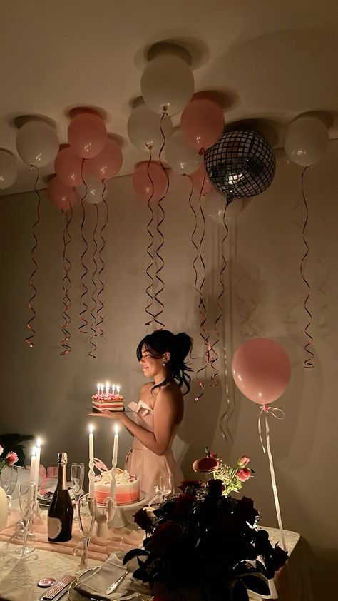 In House Birthday Party Ideas, Slumber Birthday Party Ideas For Adults, Simple Sweet 15 Party Ideas, 23rd Birthday Picture Ideas, Birthday Picture Ideas 20, Dti Birthday Party, Mini Birthday Party Ideas At Home, Birthday Setup Ideas At Home, Birthday Vision Board Aesthetic