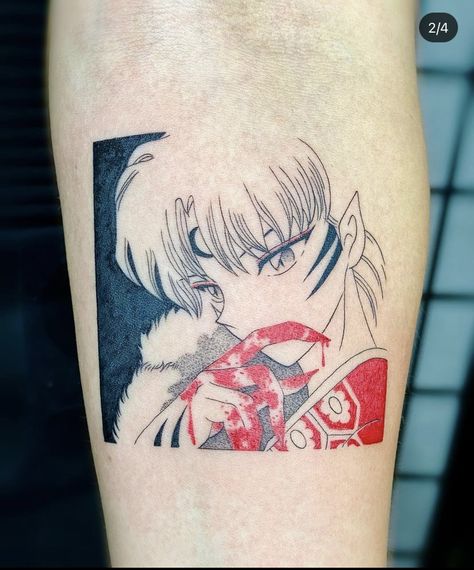 Sesshomaru Tattoo, Unique Anime Tattoos, Anime Tattoos Ideas, Inuyasha Tattoo, Anime Husbando, Me Tattoo, Cute Couple Tattoos, Manga Tattoo, Tattoo Magazine