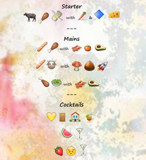 ‘WORLD’S FIRST’ EMOJI-ONLY MENU LANDS IN LONDON #Crazy #Emoji #Food Crazy Emoji, Emoji Food, Crazy Pictures, London Restaurant, London Restaurants, Weird Pictures, Crazy Things, The First, Packaging