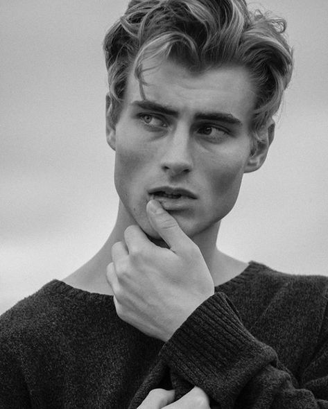 Linus Weber Hollow Cheeks Male, Blonde Boy Face Claim, Hollow Cheeks, Men's Portrait Photography, Male Model Face, Male Pose Reference, Facial Aesthetics, Man Portrait, Modeling Agency