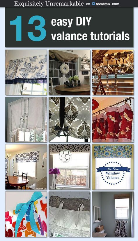 How To Sew Curtain Valances, Valance For Blinds, Diy Valances For Windows, Valence Ideas, Diy Valances, Curtain Valance Ideas, Sewing Curtains Valance, Valance Diy, Diy Window Valance