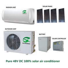 Solar Powered Air Conditioner, Solar Refrigerator, Solar Air Conditioner, Solar Ac, Diy Solar Power, Small Wind Turbine, Split System Air Conditioner, Basic Electrical Wiring, Portable Power Supply