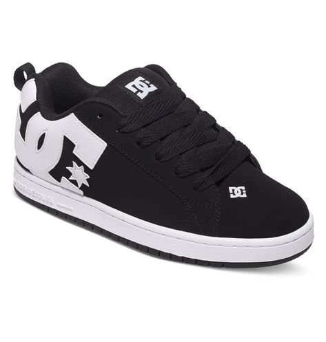 DC Shoes Men's Court Graffik Skateboarding Sneaker Low Black/White 100539 | eBay Emo Shoes Men, Dc Graffik Shoes, Dc Shoes White, Dcs Shoes, Dc Shoes Outfit, Tenis Dc, Dc Court Graffik, Dc Sneakers, Dc Pure