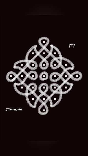 Chukkala Muggulu Dots, Small Muggulu Easy, Tamil Kolam, Muggulu Design Simple, Muggulu With Dots, Simple Rangoli With Dots, Simple Rangoli Kolam, Designs Rangoli, Pattern Design Drawing