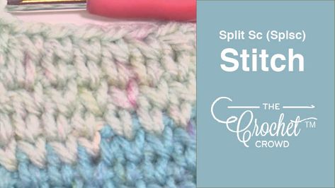 How to do Split Single Crochet Stitch aka Splsc Split Stitch Crochet, Split Single Crochet Stitch, Side Saddle Stitch, Crochet Crowd, Poncho Knitting Patterns, Side Saddle, Tunisian Crochet Stitches, Saddle Stitch, Stitch Ideas