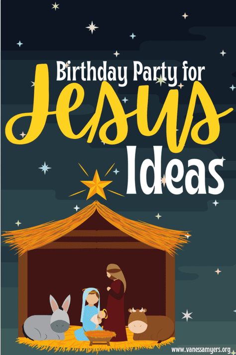 Birthday Party For Jesus, Kids Church Christmas, Happy Birthday Jesus Party, Preschool Christmas Party, Jesus Birthday Party, Jesus Ideas, Church Christmas Party, School Christmas Party, Catholic Christmas