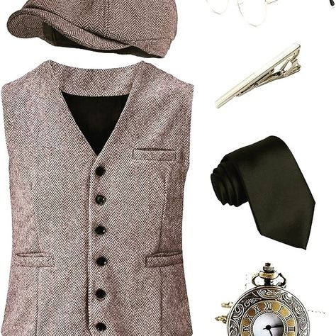 EFORLED Halloween 1920s Men's Costume Accessories Set, Great Gatsby Clothing, Roaring 20s Pocket Watch, Mafia Mobster Hat ₹8,382.95 Product link https://amzn.to/4hyMVtk Don't go away by the prizing! Place the order and feel the Luxury😍 Great Gatsby Clothing, Great Gatsby Outfits, 1920s Mens Costume, 1920s Men, Roaring 20s, Accessories Set, Great Gatsby, Gatsby, Pocket Watch