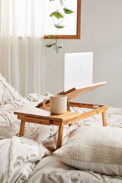 Home + Apartment Furniture | Urban Outfitters Urban Outfitters Desk, Laptop Desk For Bed, Folding Bed, Bed Tray, Folding Beds, Bamboo Design, Bed Table, Bed Desk, Apartment Furniture