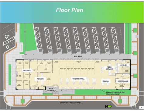 JRTC Greyhound Terminal Design Moving Forward | Metro Jacksonville Terminal Design, Site Development Plan, Bus Stop Design, Florida Photos, Terminal Bus, Transport Hub, Basement House Plans, Small Apartment Interior, Bus Terminal