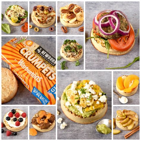 Hungry Healthy Happy - 10 Vegetarian Crumpet Toppings - Crumpets are the perfect breakfast item, because they are filling and budget friendly and there are so many different ways that you can eat them. We are sharing our favourite 10 Vegetarian Crumpet Toppings to give you some new meal and snack inspiration. Breakfast crumpets, gluten free, newburn bakehouse, vegetarian crumpet toppings, warburtons Crumpet Toppings, Crumpets Toppings, Breakfast Crumpets, Cafe Menu Ideas, Crumpet Recipe, Syn Free Food, Uni Meals, Champagne Breakfast, Veggie Ideas