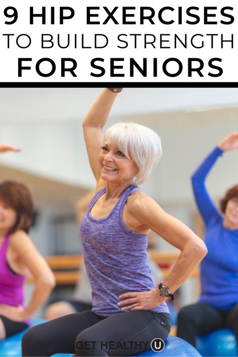 Regularly strengthening the hip muscles with targeted exercises is the best way to stay healthy and mobile. Start by incorporating these nine hip-strengthening exercises into your routine. Balance Exercises For Seniors, Improve Balance Exercises, Bench Dips, Strengthen Hips, Hip Strengthening Exercises, Hip Flexor Exercises, Exercises For Seniors, Wall Workout, Arm Circles