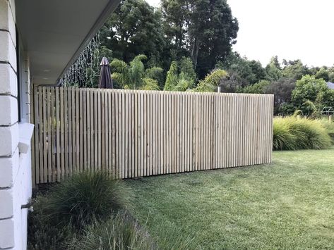 Timber Batten Fence, Batten Fence, Timber Battens, Backyard Pool Landscaping, Fence Design, Pool Landscaping, Privacy Screen, Backyard Pool, Barn House