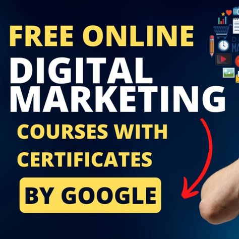 Free Online Digital Marketing Courses with Certificates by Google Free Certificate Courses, Free College Courses Online, Free Learning Websites, Online Certificate Programs, Online Certificate, Interactive Advertising, Free Online Education, Online Digital Marketing Courses, Free Online Learning