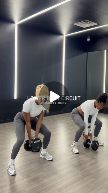 Kim & Rose Fitness on Instagram: "@womensbest LOWER BODY CIRCUIT🔥

Today we have a glute focused dumbbell workout guaranteed to give you an insane pump! This workout can be done at home or in the gym all you need is dumbells! 

Workout detail:
RDL | 5x12
Hip thrust | 5x10
Reverse lunge | 5x8
Sumo squat | 5x10

•
•
•
•
•
•
•
•
#gym #fitgirl #fitness #fitnessmotivation #workout #workoutmotivation  #athlete #fit #gymmotivation" Dumbell Circuits, Dumbells Workout, Lower Body Circuit, Sumo Squats, Reverse Lunges, Hip Thrust, Dumbbell Workout, In The Gym, Lower Body