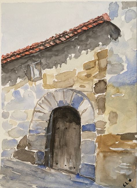 Stone Building, 2022 Art, Landscape Paintings, Paintings, Stone, Building, Canvas, Art