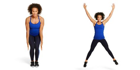 Star Jumps Deep Lunges, Star Jumps, Daily Burn, Hands On Hips, Body Weight Training, Healthy Ideas, Jumping Jacks, More Energy, Losing 10 Pounds