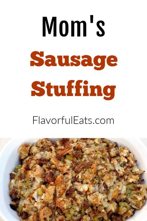 Homemade Stuffing Recipes, Sausage Stuffing Recipe, Homemade Stuffing, Stuffing Recipes For Thanksgiving, Sausage Stuffing, Thanksgiving Dinner Recipes, Drink Inspiration, Food Blogging, Thanksgiving Stuffing