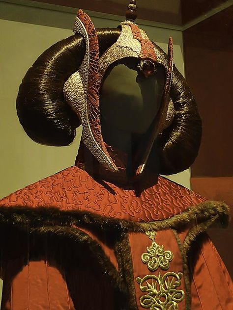 Padme Amidala Costume, Padme Costume, Star Wars The Phantom Menace, Princess Leia Costume, Queen Amidala, Phantom Menace, Hair Diy, Star Wars Concept Art, Throne Room