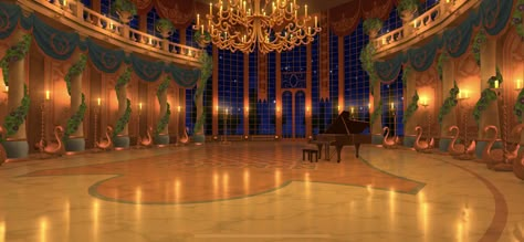 Ballroom Aesthetic, Dnd Room, Beast's Castle, Castle Background, Anime Places, Fantasy Town, Episode Backgrounds, Fantasy Rooms, Disney Background