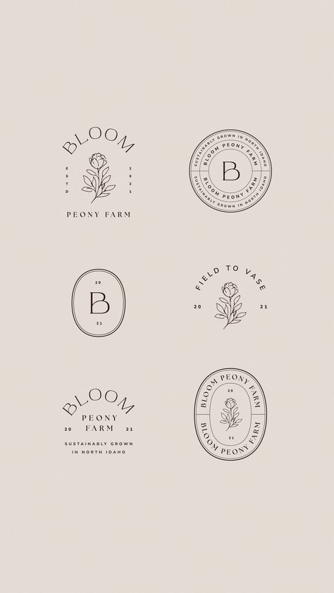 Dainty Logo Design Inspiration, Dainty Logo Design, Simple Brand Design, Minimal Logo Design Inspiration Branding, Soft Logo Design, Elegant Logo Design Luxury, Flowers Branding, Flowers Logo Design, Logo With Flowers