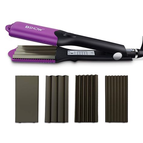 Crimper Hair, Crimping Iron, Curls With Straightener, Curl Hair With Straightener, Hair Crimper, Hair Waver, Crimped Hair, Iron Plate, Different Hair Types